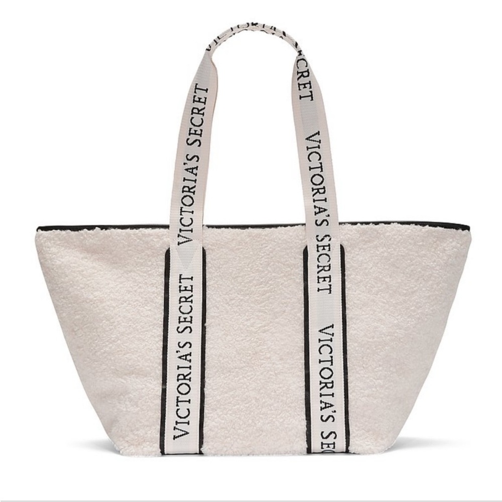 NWT Victoria Secret Cozy Sherpa Plush Fleece Tote Bag